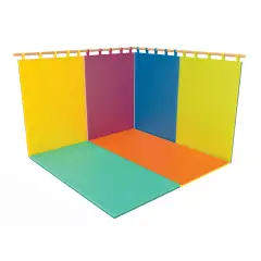 Materassino Bicolore per la Psicomotricità e la Ginnastica cm. 100x200, Giallo-Arancio