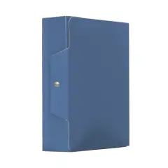 Cartella Portaprogetti Con Bottone Blu Dorso 12 Cm