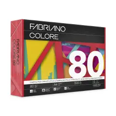 Carta Per Fotocopie Fabriano Colore 80 Gr/mq A4 Rosso Risma 500 Fogli