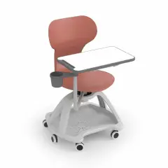 Sedia Mia Table con Ruote e Porta Zaino Misura 7 – Rossa con Tavolino Ribaltabile per Scuole