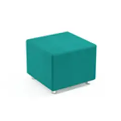 Pouff Quadrato Verdeacqua H 45 cm – Seduta Imbottita Modulare per Scuole