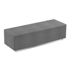 Pouff Rettangolare Grigio 55x160x45 cm – Seduta Imbottita Modulare per Scuole