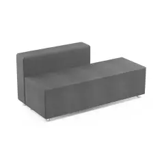 Pouff Con Spalliera H45 Cm - Grigio Per Ambienti Scolastici Innovativi