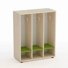 Mobile Scuola Spogliatoio Kubò Betulla a Giorno Verde Kiwi - Conforme CAM