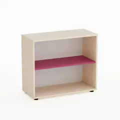 Mobile Kubò Betulla a Giorno H 75 cm Ripiano Fucsia - Conforme CAM