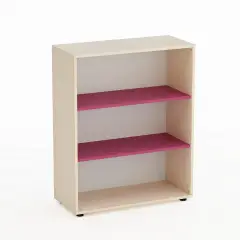 Mobile Kubò Betulla A Giorno H 110 cm Ripiani Fucsia - Conforme CAM