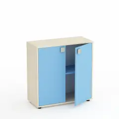 Mobile Kubò Betulla 2 Ante H 90 Cm. Blu Orizzonte - Conforme CAM