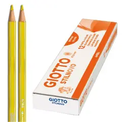 Pastelli a Matita Giotto Stilnovo – 12 Pezzi • Giallo