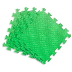 Maxi Tappeti Puzzle per Bambini Eva 120x120 cm - Set 4 Pezzi Verde