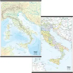 Carta Geografica Italia – Cartina Murale Fisica e Politica