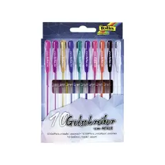 Penne Gel Metalliche – Set 10 Colori con Inchiostro Gel Coprente