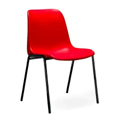 Sedia Per Adulti Impilabile Helene Altezza 46 Cm Rosso Per Ambienti Scolastici