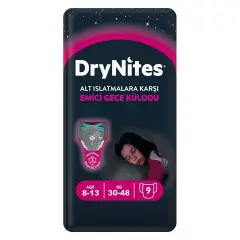 Huggies Mutandina Assorbente Drynites 8-13 Anni Girl 30-48 Kg 9 Pezzi
