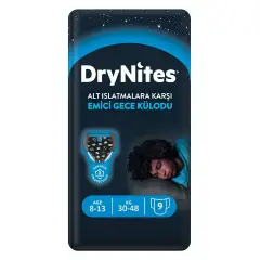 Mutandina Drynites 8-13 ANNI Boy 30/48 Kg 9 Pezzi