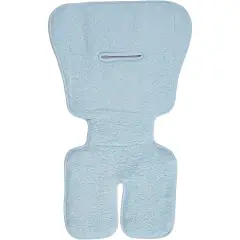 MATERASSINO PER PASSEGGINO DOUBLE FACE AZZURRO IN SPUGNA RICAMATA