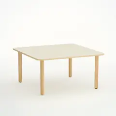 Tavolo Forma Quadrato Cm. 60x60 Misura 2 Magnolia Per Scuola Dell'infanzia - Conforme CAM
