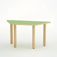 Tavolo Scuola Infanzia Trapezio Verde – Misura 2, Altezza 52 cm