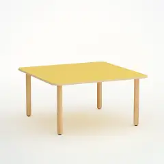 Tavolo Forma Quadrato H 55 cm – Misura 3 - Giallo - Conforme CAM