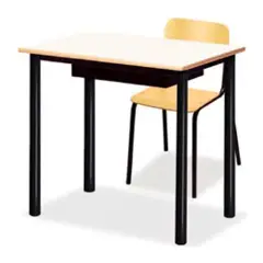 Banco Monoposto 600 - Sottopiano In Lamiera H 64 Cm. Per Ambienti Scolastici. - Conforme CAM