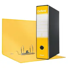 Registratore con Custodia Oxford Giallo - Dorso 8 cm - Formato A4