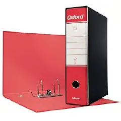 Registratore con Custodia Oxford Rosso - Dorso 8 cm - Formato A4