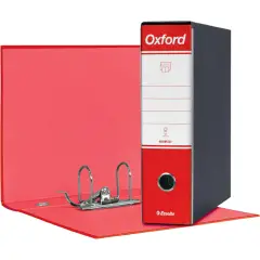 Raccoglitore a Leva Oxford Commerciale Rosso 23x30 cm – Registratore con Dorso da 8 cm