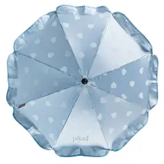 Ombrellino Universale con Ricamo Cuori – Celeste