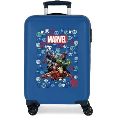 Trolley Abs Avengers Team 55cm 4 Ruote Azzurro