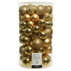 Box 100 Sfere Diametro 8cm. Light Gold