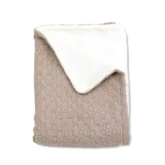 COPERTA LETTINO 140X100 HONEY, IN BAMBÙ ORGANICO CON SPUGNA PELUCHE SAND
