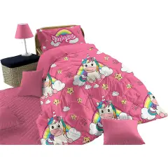Trapunta 1 Piazza Micro 170x260 Unicorno Arcobaleno