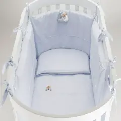 Completo Piumone Per Letto Ovale Nanan Azzurro