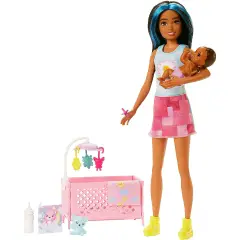 Barbie Skipper Babysitter Nanna 2 Playset con Skipper Bambola Bebe' e Accessori a Tema Hjy34