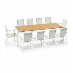 Tavolo Santorini Bianco Allungabile 225/295x100cm.