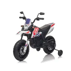 Moto Elettrica Per Bambini Aprilia Rx-125 Motocross 12v Bianca