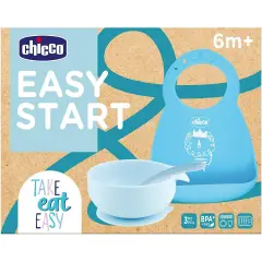 Set Pappa Silicone 6 Mesi+ Azzurro