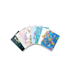 Quaderno Maxi per Bambini Fantasie Assortite: 80 g, Rigatura B per Prima e Seconda Elementare