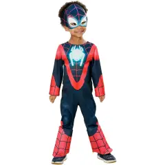 Costume Miles Morales Glow In The Dark per Bambini - Taglia XXS 3/4 anni