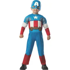 Costume Capitan America Deluxe per Bambini - Taglia Toddler - 1/2 anni