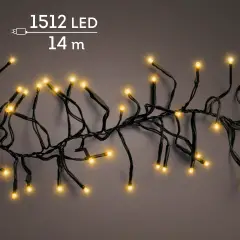 Lumineo Cluster 1512 LED 14 m Bianco Caldo con Timer