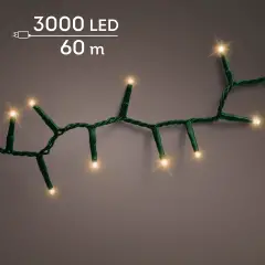 Lumineo Compact Twinkle 3000 LED 60 m Bianco Caldo