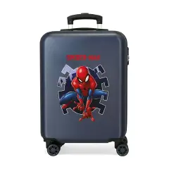 Trolley Abs Spiderman Attack 55 cm 4 Ruote Blu Navy