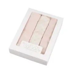 Set 3 Pezzi Mussola 80x80 Cm Rosa