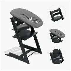 Tripp Trapp Black Con Baby Set e Newborn Antracite
