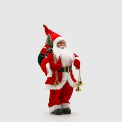 Babbo Natale con Campane e Sacco H46 cm – Decorazione Natalizia EDG Enzo De Gasperi