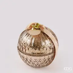 Candela Natalizia Sfera Champagne Profumata 13cm EDG