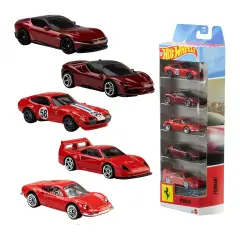 Hot Wheels Ferrari JLN12: Set 5 Auto Die-Cast 1:64 Mattel
