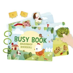 Janod Busy Book Fattoria - Libro Interattivo per Bambini