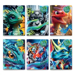 Sj Gang Animali Boy Quaderno A4 Maxi 96/100 Rigatura B