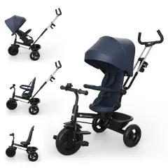 Triciclo Kinderkraft Aston 2 Plus Evolutivo Navy 9 mesi–5 anni